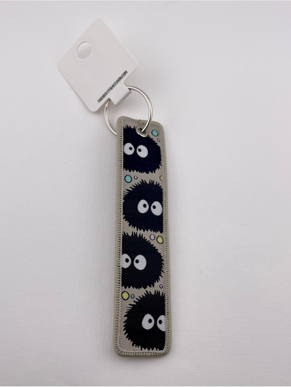Soot Sprite Keychain Fabric 5” x 1.25” Totoro Spirited Away